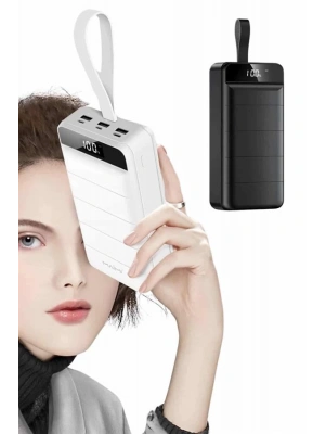 50.000 Mah Powerbank Turbo Hızlı Led Göstergeli Android İOS Uyumlu Taşınabilir Askılı