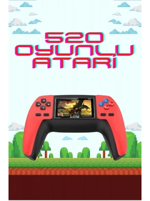 520 Retro Oyunlu El Konsolu Atari Oyun Konsolu Taşınabilir