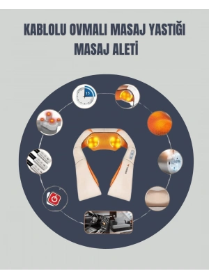 6 Başlıklı Isıtmalı Masaj Cihazı – Tüm Vücut İçin Derin Kas Masajı