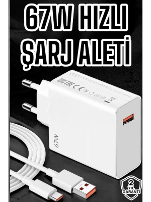 67W Şarj Aleti Turbo Hızlı Type-C Şarj