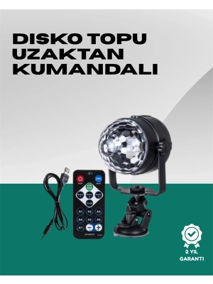 7 Farklı Aydınlatma Modu ve Ses Sensörlü Disko Topu Lambası