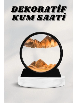 7 Inç Mavi Orta Boy Dekoratif Yuvarlak Şık Kum Tablosu Modern Dekoratif Süs