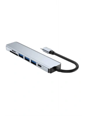 8 Portlu Macbook Çevirici Type C Hub  SD TF USB Çoğaltıcı Ethernet