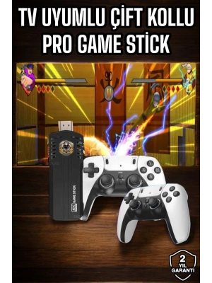 8K Android TV Gme Stick Video Oyun Konsolu Aile Retro 35000 Oyunlu Çift Kollu