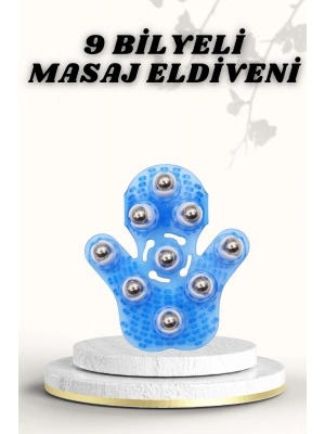 9 Bilyeli Masaj Eldiveni Giyilebilir Plastik Vücut Sıkılaştırıcı