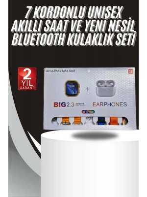 9 Ultra Akıllı Saat 49mm 2inç Ekran 7 Kordonlu ve Bluetooth Kulaklık