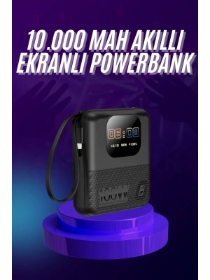 Akıllı Powerbank 10.000 Mah Ekranlı Müzik Dinleme Oyun Oynama Bluetooth Bağlantılı