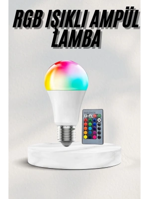 Akıllı RGB Led Ampul Led Uzaktan Kumandalı Renk Değiştiren Ampul