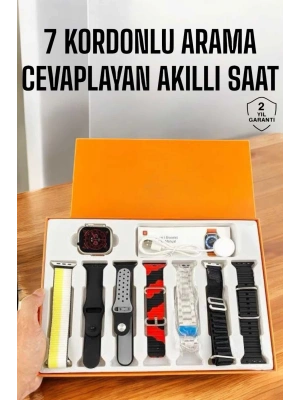 Akıllı Saat 7 Kordonlu Bildirim Görebilen Metal Kordon GPS Özelliği