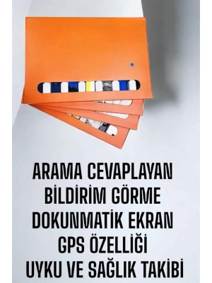 Akıllı Saat 7 Kordonlu Bildirim Görebilen Metal Kordon GPS Özelliği