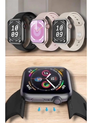 Akıllı Saat Adım Sayar, Kalp Atışı İzleme Dokunmatik Bluetooth Bağlantılı