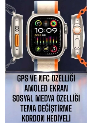 Akıllı Saat Amoled Ekran NFC Uyumlu Spor Modları Android ve İOS Uyumlu