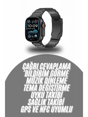 Akıllı Saat Arama Konuşma GPS ve NFC Özelliği 3 Kordonlu Amoled Ekran