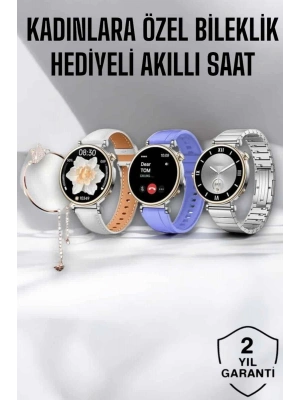 Akıllı Saat Bileklik Hediyeli Arama Cevaplayan Bluetooth Bağlantılı