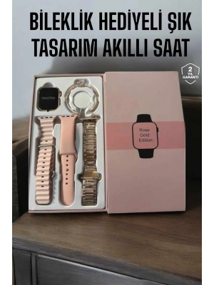 Akıllı Saat Bileklik Hediyeli Uzun Pil Ömrü GPS Takibi