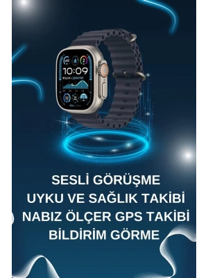 Akıllı Saat Bluetooth Bağlantılı NFC ve GPS Uyumlu Nabız Ölçer Sesli Görüşme