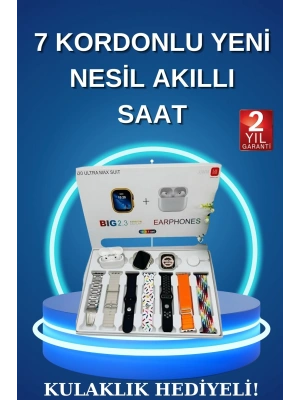 Akıllı Saat Bluetooth Kulaklık Adımsayar Sağlık Takibi Çağrı Cevaplama