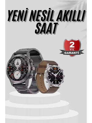 Akıllı Saat Çelik Kordon Çağrı Cevaplama Amoled Ekran Titreşimli Uyku ve Sağlık Takibi