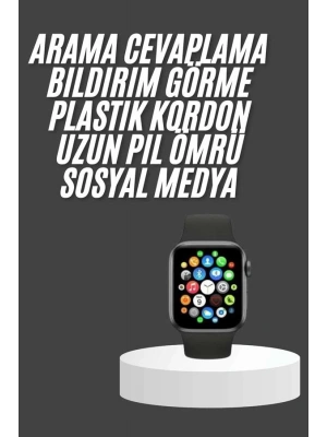 Akıllı Saat Çok Fonksiyonlu Uyku Takibi Adımsayar Nabız Ölçer Arama Cevaplayan