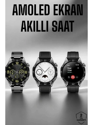 Akıllı Saat Metal Kordonlu GPS ve NFC Uyumlu Arama Cevaplayan