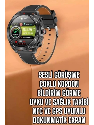 Akıllı Saat Nabız Ölçer Uyku Takibi Sesli Görüşme Bildirim Görme