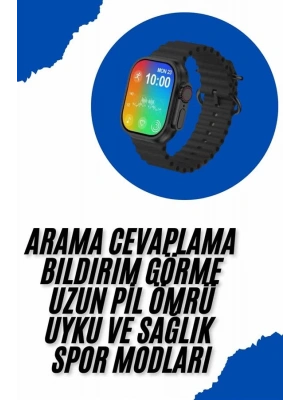 Akıllı Saat Sağlık Takibi Kalp Atışı Adımsayar Ultra Yeni Nesil nefes Egzersizi