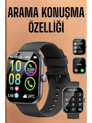 Akıllı Saat Tema Değiştirme Bluetooth Bağlantılı Arama Cevaplayan