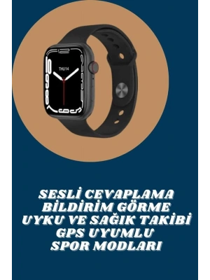 Akıllı Saat Tema Değiştirme Uyku ve Sağlık Takibi Sesli Asistan Bildirim Görme