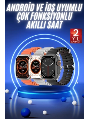 Akıllı Saat Ultra Android & İOS Uyumlu Arama Bildirim Özellikli