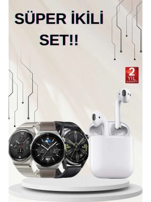 Akıllı Saat ve Kulaklık Seti Dokunmatik Ekran 5.0 Bluetooth Bağlantılı Sesli Görüşme