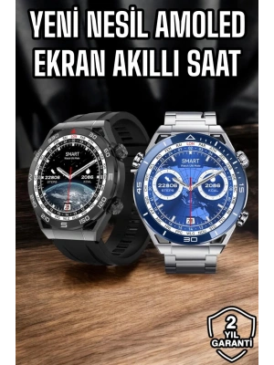 Akıllı Saat Yeni Nesil 2024 Model Metal Kordonlu Bluetooth Bağlantılı