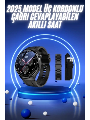 Akıllı Saat Yeni Nesil Üç Kordonlu Nabız Ölçer Çağrı Cevaplama