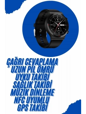 Akıllı Saat Yeni Nesil Üç Kordonlu Nabız Ölçer Çağrı Cevaplama