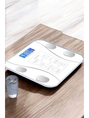 Akıllı Tartı Dijital Baskül Yağ Su Kas Vücut Kitle Kilo Ölçer Tartı