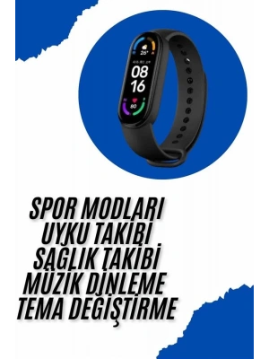 Akıllı Uyumlu Bileklik M6 Adımsayar Spor Modları Çağrı Görme Türkçe Menü