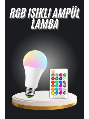 Ambiyans Aydınlatma RGB Led Lamba Kumandalı Renk Değiştirebilen