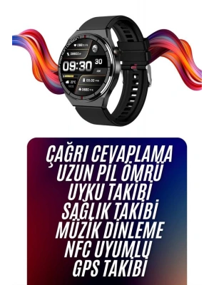 Amoled Ekran Akıllı Saat Üç Kordonlu İOS Android Uyumlu