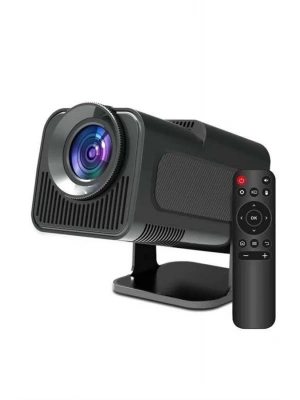 Android Projeksiyon Siyah Taşınabilir Sinema Projektörü 4k 1080p Ev Sineması Bluetooth