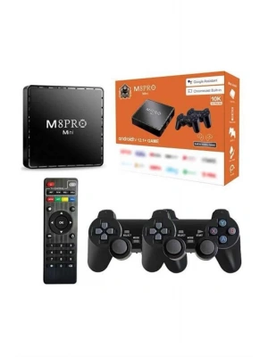 Android Tv Box 2.4g 10k Ultra Hd 2gb Ram 64gb Hafıza 10000 Retro Oyunlu Konsol Game Stick M8 Pro