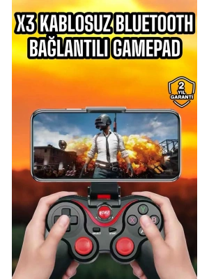 Android Uyumlu Gamepad X3 Game Stick Oyun Kolu Bluetooth Bağlantılı