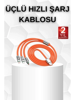 Android ve İOS Uyumlu 180 Derece Type-c Şarj Kablosu