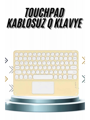 Android ve İOS Uyumlu Bluetooth Klavye Touchpad Slim Kablosuz Wifi Q Klavye