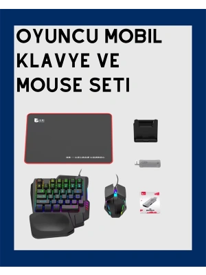 Android ve iOS Uyumlu Klavye Mouse Oyun Seti – Gecikmesiz Bağlantı, Tak-Çalıştır Özellikli