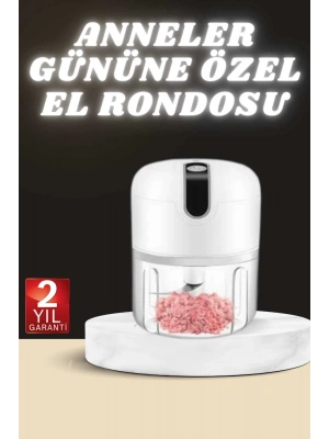 Anneler Gününe Özel Hediye El Rondosu Doğrayıcı Şarjlı Taşınabilir