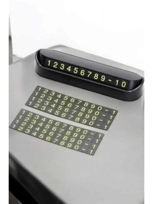 Araba Park Numaratörü Araç İçi Numaralık Değiştirilebilir Çevirmeli Mini