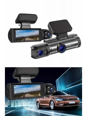 Araç İçi Full Hd Kamera Ön ve Arka Kameralı Ekranlı Araç Kamerası