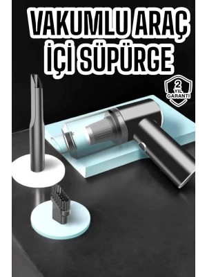 Araç İçi Süpürge Vakumlu Şarjlı Süpürge Filtreli
