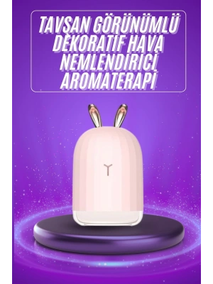 Aromaterapi Hava Nemlendirici Dekoratif USB Şarjlı Tavşan Nemlendirici
