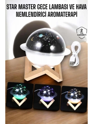 Aromaterapi Hava Nemlendirici Masa ve Gece Lambası