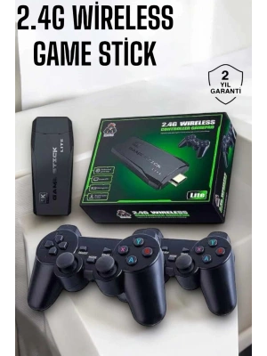 Atari Oyun Konsolu 2000 Oyunlu Game Stick 2.4G Wireless